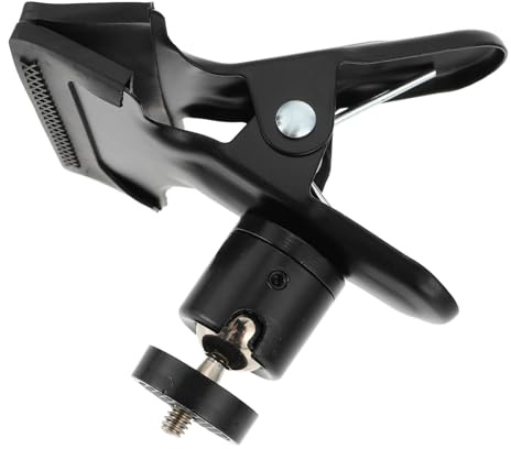OSALADI Multifunktionale Kameraklemme mit Blitzhalterung und 360° Schwenkfunktion Abs Material 1/4-gewinde für Sport und Outdoor