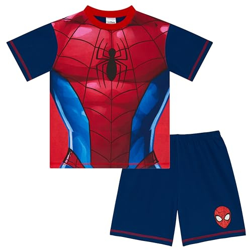 Marvel Press Pyjama Court Spiderman 100% Coton