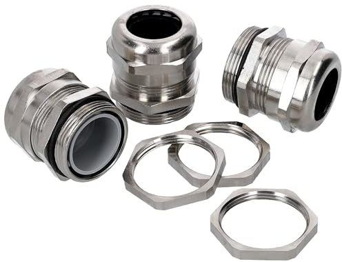 Kalitec 3x M32 Kabelförskruvning i Mässing - 11,0-21,0 mm Kabelgenomföring