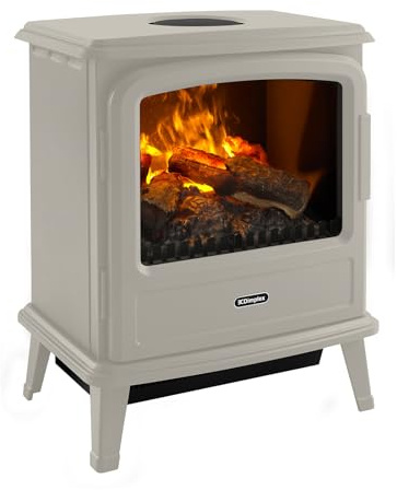 Dimplex Evandale Pebble Elektrokamin mit 1 000 W/2 000 W Heizung Wasserdampf Kamin - Optimyst 3D Flammeneffekt - Langlebige LED-lampa - Inklusive Fernbedienung - Elektrisches Gusseiseneffekt