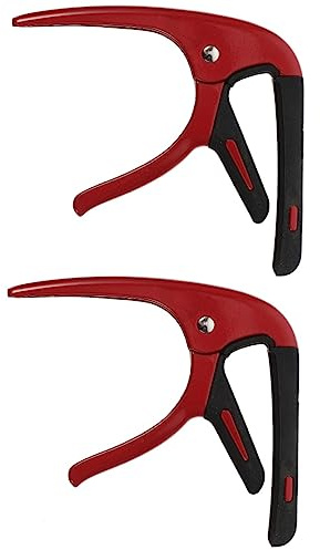 ibasenice 2sätze Guitar Capo Mit Pick Tragbarer Verstellbarer Gitarren-kapodaster Aus Silikon Für Verschiedene Gitarren Plektrum Rot Professionelles Zubehör Für Kreative Musiker