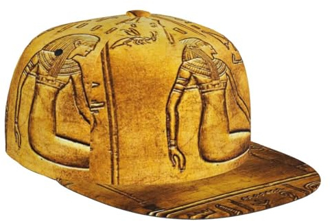 Casquette de baseball imprimée à bord plat unisexe casquette snapback tendance casquette de camionneur réglable chapeau à bord plat chapeau pop rock (licornes sur rayures colorées)
