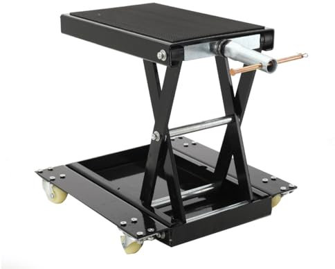 NICCOO Cric de Moto Levage, Leve Moto Hydraulique Hauteur 12-39 cm Pont Élévateur Ciseaux Moto en Acier Plate-Forme Élévatrice Moto Dimension Lève Moto Sécurisée Table Élévatrice Moto Réparation Quad