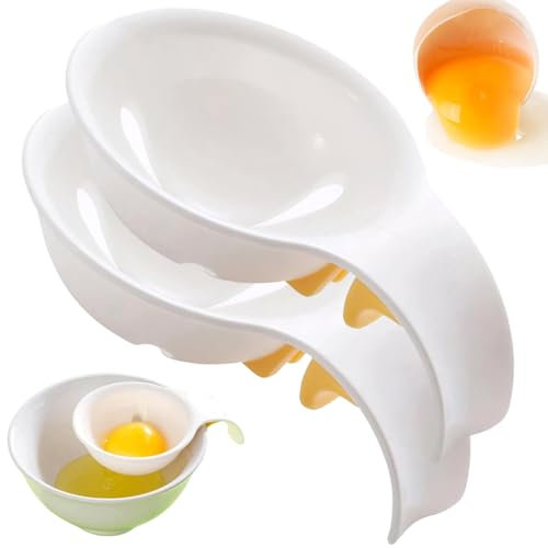 2Pcs Egg Separator Plastic Egg Yolk Separator Basketball Hoop Shape Egg White Separator with Handle Egg Sieve Extractor Kitchen Gadget Egg White Separator Egg Separators for Yolk Egg Separators Egg Yo