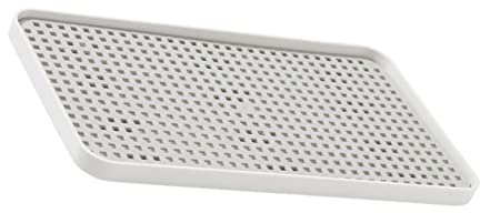 IMIKEYA Scolaposate da Cucina Bianco in Pp Doppio Strato Design Smontabile Multiuso per Lavello Casa e Organizzazione Stoviglie Facile da Pulire