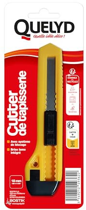 Quelyd - Cutter De Tapisserie - Découpe De Tous Types De Revêtements Muraux, Papiers Peints, Voiles de rénovation, Toiles De Verre - 10 Lames De Rechange