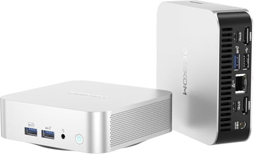 GEEKOM A5 Pro Mini PC,AMD Ryzen 5 7430U(6C/12T, up to 4.3GHz), 16GB DDR4 RAM, 512GB PCIe 4.0 NVMe SSD, AMD Radeon Graphics, Win11 Pro Desktop Computer, USB4/8K UHD/Wi-Fi 6/BT 5.2 Geekom mini Computer