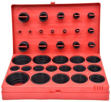 HSTWODE 419 Stück O Ring Dichtungsring Set 32 Größe, Gummi Dichtungen Ringe,Schwarz Dichtungsringe Set O Ringe Sortiment,Hydraulic Plumbing Dichtungen Dichtungssatz