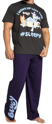 Bluey Pyjamas | Bingo Herrpyjamas Set | Rolig Pyjamas För Män | Blå S