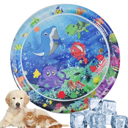 Mapas De Juegos De Agua, Cojín De Agua De Agua Sensorial Para Y Mascotas | Divertida Alfombra De Suelo De Agua Verano De Verano, Alfombra Que Se Arrastran Agua, Juega