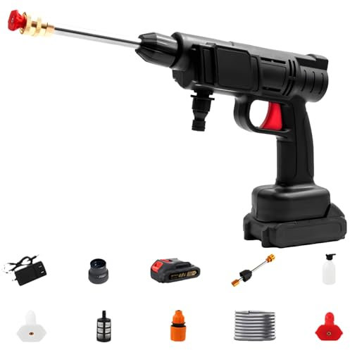 High-Pressure Cordless Washer Gun, Rechargeable Water Sprayer for Car, Home, and Garden Cleaning, Portable Power Washer