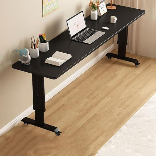 Verstellbarer Betttisch mit Rollen, mobiler Kreuzbett-Schreibtisch für King-Size-Betten, vielseitiger Rolltisch für Zuhause, höhenverstellbarer Überbetttisch für einfache Nutzung.