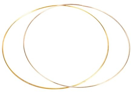 LOVIVER 2X Metallreden Kranzrahmen rund 60 cm Bastelringe für Wandhänge von Handwerkskanzeln