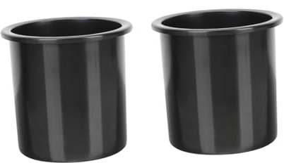 VINTORKY Portabicchieri in Acciaio Inox 2 Pezzi da Incasso per Barche e Camper, Diametro Esterno 108Mm, Interno 90Mm, Altezza 105Mm, Supporto Portabicchieri per Bevande e Portalattine