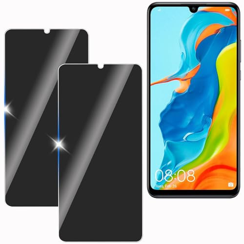KULAIKE 2 Stück Sichtschutz für Huawei P30 Lite, Anti-Spähen Privatsphäre Schutzfolie,Anti-Spy Panzer Schutz Glas Folie,Blickschutzfolie, 9H Härte, Anti-Kratzer, Stoßfest