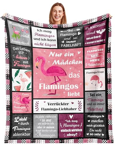 Bawzoey Flamingo Geschenke, Flamingo Decke 150 x 130CM Geschenke für Mädchen