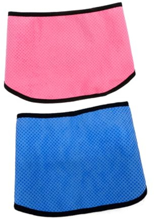 NUOBESTY 2Pcs Pet Cooling Scarf Collar Lightweight Ice Towel for Dogs Outdoor Walking Running Training Summer Heat Relief Breathable Cooling Collar for Pets