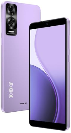 Xgody X33 Smartphone débloqué 4G, 6'' Androïde Téléphone Portable Double SIM, 3 Go+32 Go, microSD 128 Go, Batterie 3500 mAh, Android 15 Go Octa-Core, Face ID, GPS (Violet)