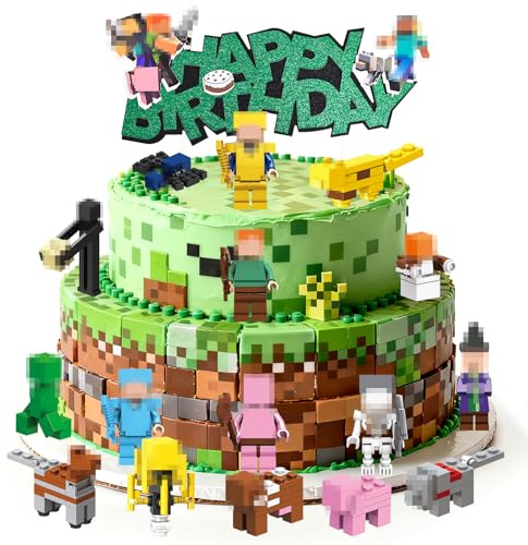 Decoracion Tartas Cumpleaños, 17 Piezas Decoración para Pasteles, Cake Topper Happy Birthday, para Fiestas Temáticas y Celebraciones, Cake Decorations para Cumpleaño Infantil y Tartas