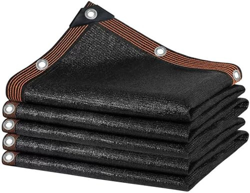 Vela ombreggiante nera con tasso di ombreggiatura del 90%, resistente rete ombreggiante con occhielli per giardino, serra, patio, pollaio, pergola, disponibile nelle misure da 1 x 2 m a 8 x 9 m (4 x 6
