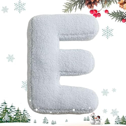 Syengery Coussin Décoratif Alphabet Anglais - 26 Lettres en Peluche Douce pour Salon, Chambre d'enfant, Canapé ou Lit - Accessoire Déco et Jeu Éducatif