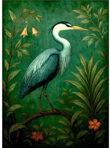 Great Blue Heron Papier de riz 29,2 x 40,6 cm (A3+) – Papier de découpage pour meubles, supports mixtes, cartes et travaux manuels, découpage CRAFT KREATIVELY