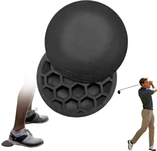 Rubu22a Golf Force platta, gummi, återanvändbar, golfputting-tränare, Force Pe-dal, golf träningshjälp – golfläromedel – för att korrigera svänghållning och tempo (svart)