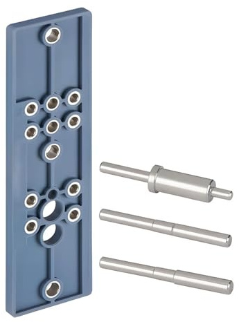 Gedotec Drilling Gauge for Rosette Fittings and Short Plates Ö-Norm 88 mm / 90 mm Drilling Spacing, Drilling Template with Centring Mandrel, Mounting Aid for Door Fittings with Austrian Standard 88PZ