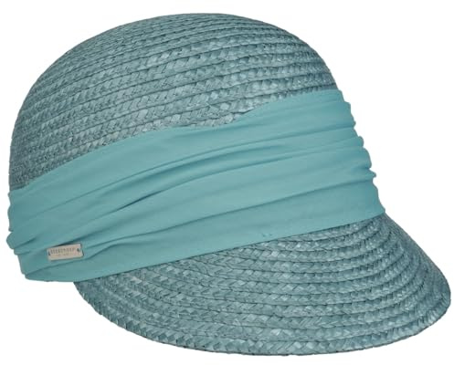 Seeberger Schute aus Strohborte mit UV-Schutz - Türkis (66) - One Size