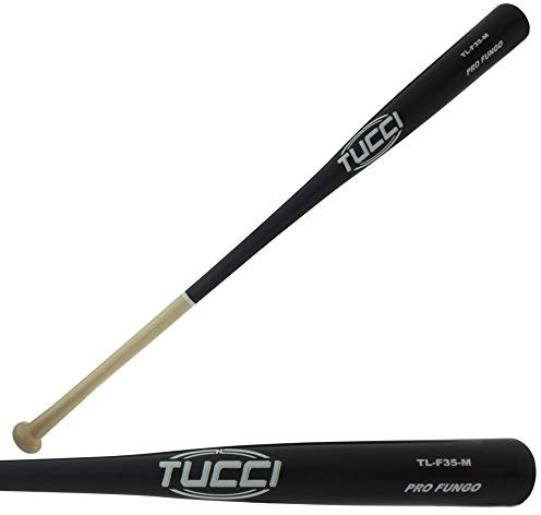 Tucci Unisex – Erwachsene F30 Fungo Trainer Maple Wood Baseball Training Bat Baseballschläger, Natural/Schwarz, 35