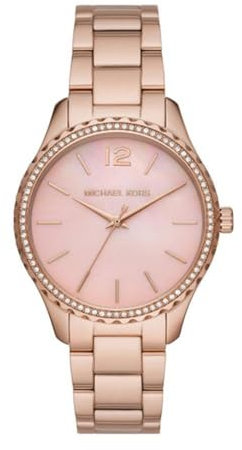 Michael Kors MK6848 Layton Uhr Damenuhr Edelstahl vergoldet 5 bar Analog Rose