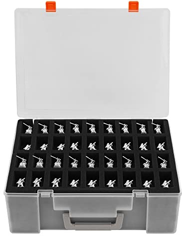 TPCY Miniature Storage Sturdy Carrying Figure Case -108 Slot Figurine Minature Carrying Case Compatible with D&D and More (Transparent)