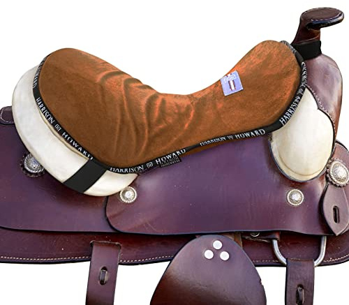 Harrison Howard Trail Seat Saver Western Tack Saddle Ride-on Pad with Cushion Bottom Helps Distribute Back Pressure Brown