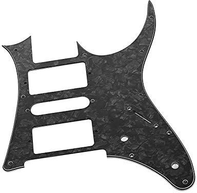 HUIOP HSH Electric Guitar Pickguard PVC Pick Guard Scratch for Ibanez g250 Guitar Replacement Black Pearl 3 Ply,Guitar Pickguard