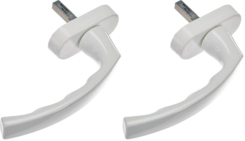 HOPPE 3737041 Fenstergriff LIÈGE-verdeckt geschraubt, 7x32, weiß (Packung mit 2)