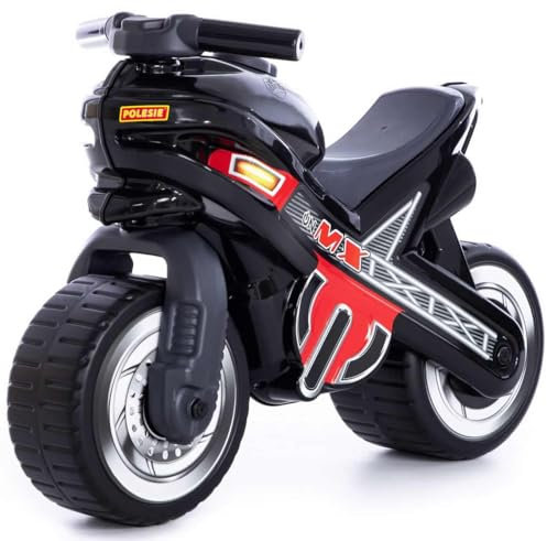 Polesie Motorrad Rutscher MX-ON Kinder Fahrzeug Laufrad Lauflernrad schwarz