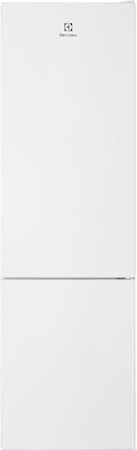 Electrolux LNT6ME36W2 Frigorífico Combi, Serie 600, 201 cm, Puerta Plana, Twintech MultiFlow, Display LED Interior, Cajón ExtraChill, Tirador Integrado, Controles Táctiles, Luces LED, Blanco, Clase E