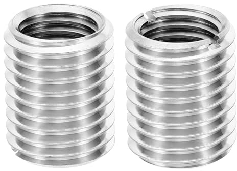 PATIKIL Gewinde Adapter Hülse Reduziere Mutter, 2 Stück M20xM16x25mm Männliche zu Weibliche Gewindeadapter Edelstahl Reduziermutter Gewindehülse Einschraubmutter Gewindeeinsatz, Silberton