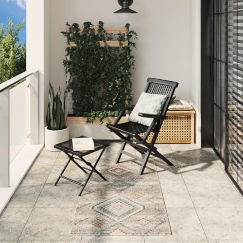 Tidyard Teppich Bambusmatte Wohnzimmerteppich Badezimmerteppich Bambusteppich rutschfest für Wohnzimmer,Läufer Küchenteppich Flurteppich ARBIZU Indoor und Outdoor Vintage-Design 80x150cm