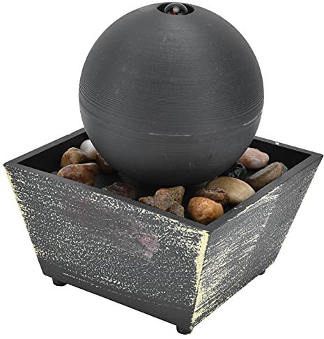 ANKROYU Indoor Tabletop Ball Fountain, Indoor Desktop Decor Fountain, Tabletop Decorative Water Feature with Light Stone for Home Office Decor