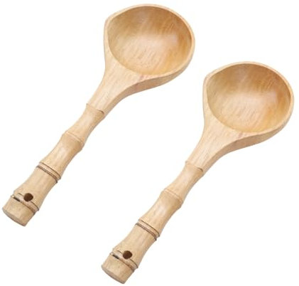 Ciieeo Pala de Agua de Madera Hecha a Mano con Mango para Regar El Jardín La Cocina Y El Hogar