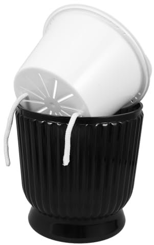 Yardwe Klarer Selbstbewässernder Pflanztopf Transparenter Hydrokultur-blumentopf Mit Automatischem Bewässerungssystem Für Zimmerpflanzen Blumen Kräuter