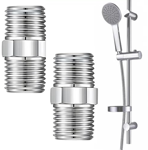 2 Pcs Shower Adapter, Shower Hose Connector, Shower Head Extension Universal Shower Hose Adapter for Air Hoses Water Pipes Shower Hoses Help You Extend The Water Pipe(38MM)