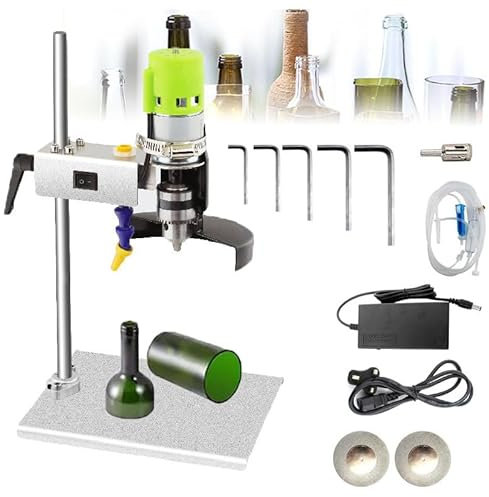 Cortador De Botellas De Vidrio Eléctrico De Escritorio Con 7 Velocidades, Kit De Herramientas De Corte Rotativo De 6000 Rpm, Máquina Cortadora De Botellas Multifuncional
