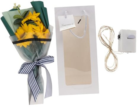 SOLUSTRE 1 Pz Bouquet Girasole con Luci Decorative per Design per Matrimonio e Speciali