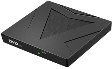 mophrati Lecteur DVD Externe Lecteur de Lecture-écriture graveur DVD-RW Domestique Lecteur Double Ports enregistreur Ordinateur Portable Bureau