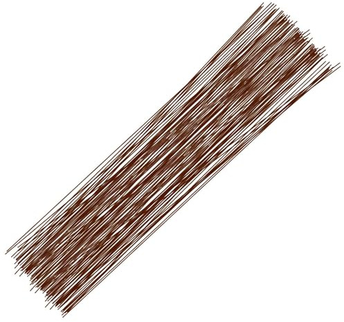 MOMAHUA 100 stycken blomtråd, brun, 20 gauge/1mm, 40 cm/16 tum hantverkstråd tråd bindtråd set tunn lindningstråd flexibel paddeltråd, floristtråd, julkransar girlanger för blompyssling