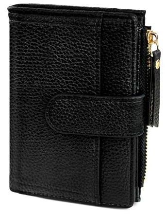 Aucuu Portefeuille Femme Cuir, Portefeuille Femme avec 6 Emplacements de Cartes, Porte Monnaie Femmes avec Fermeture Éclair et Poche à Monnaie, Porte-Cartes de Crédit, Cadeaux pour Mère, Petite Amie