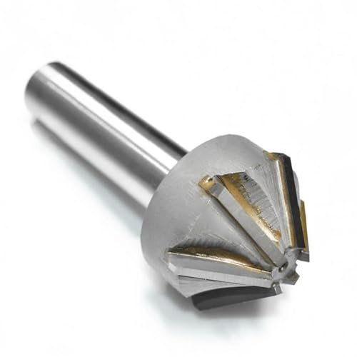 LLMWFA Anfasfräser mit Hartmetallklinge for Hartlöten, 60/90 Grad CNC-Metallfräswerkzeuge, 16–40 mm Fasenfräser, 1 Stück(20 x 90 x 6 x 12)