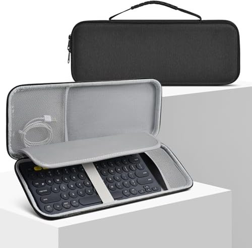 DAMMOMKO Logitech K380 Keyboard Case Cover Skin- Compatible with Logitech Pebble Keys 2 K380s K380 Keyboard + Pebble Mouse 2 M350s Travel Carry Hard Case